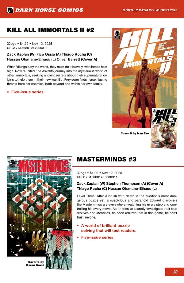 Dark Horse Comics October 2025 Solicits