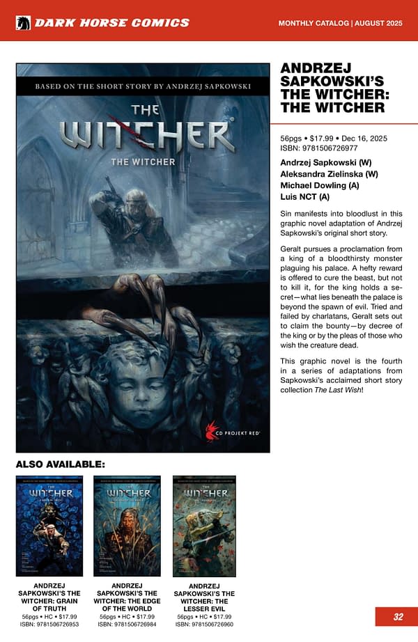 Dark Horse Comics October 2025 Solicits