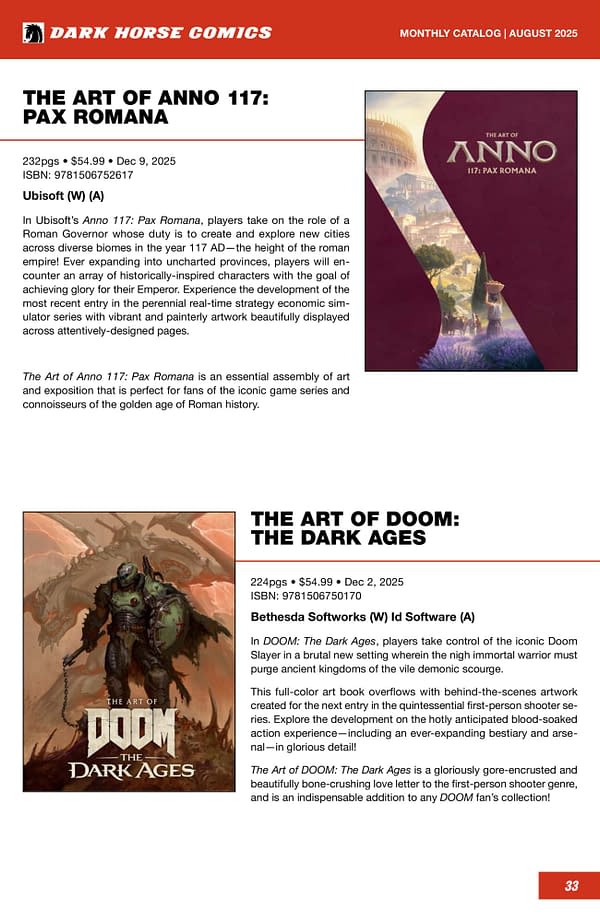 Dark Horse Comics October 2025 Solicits