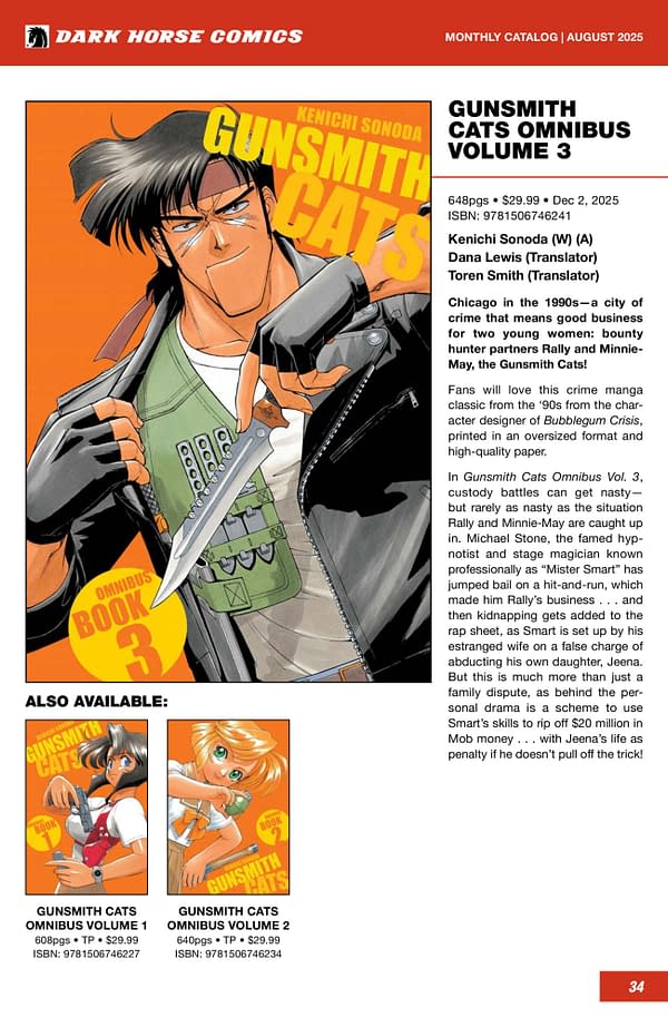 Dark Horse Comics October 2025 Solicits