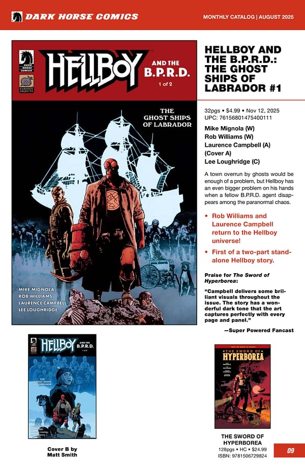 Dark Horse Comics October 2025 Solicits
