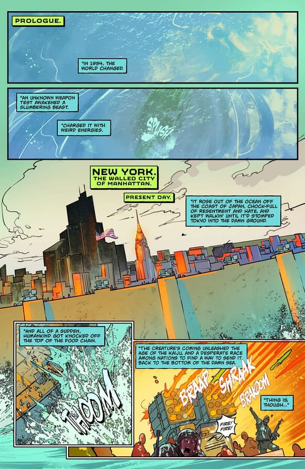 Interior preview page from GODZILLA #1 NIKOLA CIZMESIJA COVER