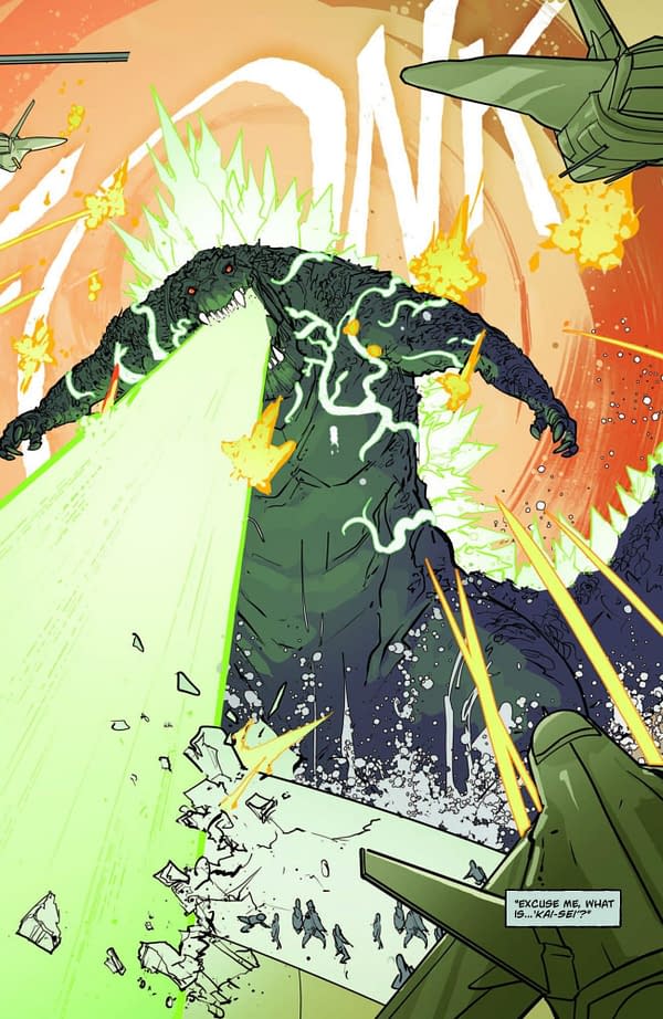 Interior preview page from GODZILLA #1 NIKOLA CIZMESIJA COVER