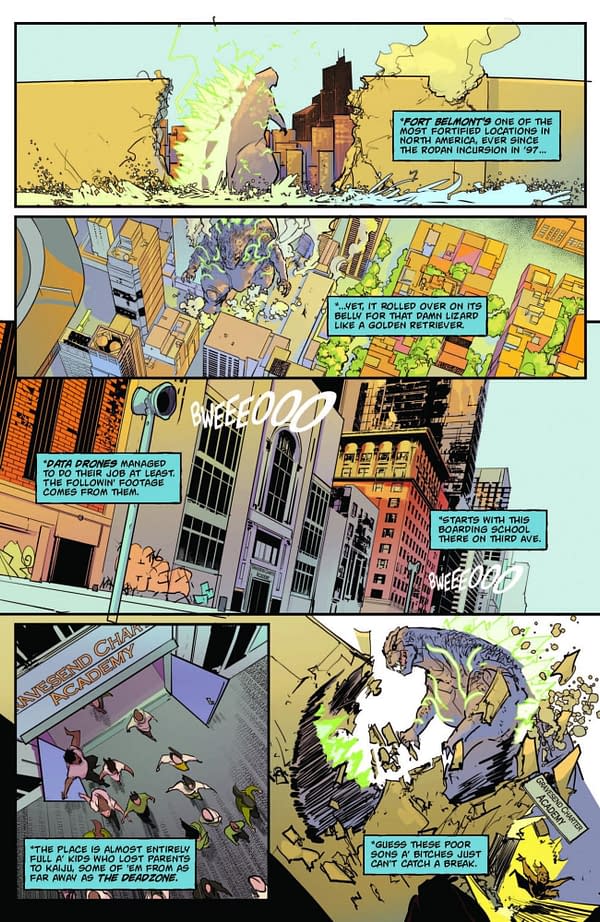 Interior preview page from GODZILLA #1 NIKOLA CIZMESIJA COVER