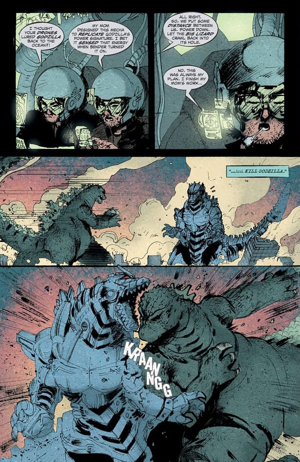 Interior preview page from GODZILLA: HEIST #5 BOB EGGLETON COVER