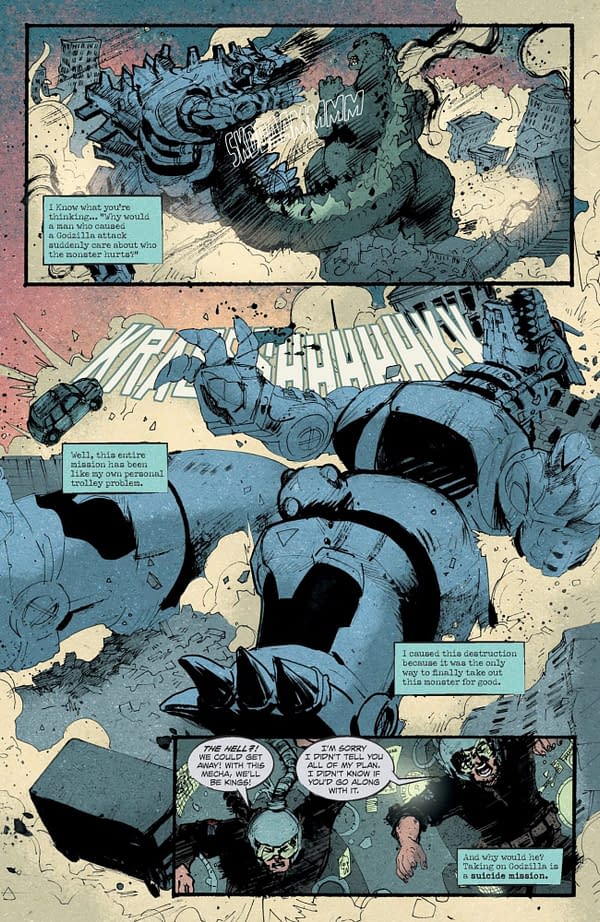 Interior preview page from GODZILLA: HEIST #5 BOB EGGLETON COVER