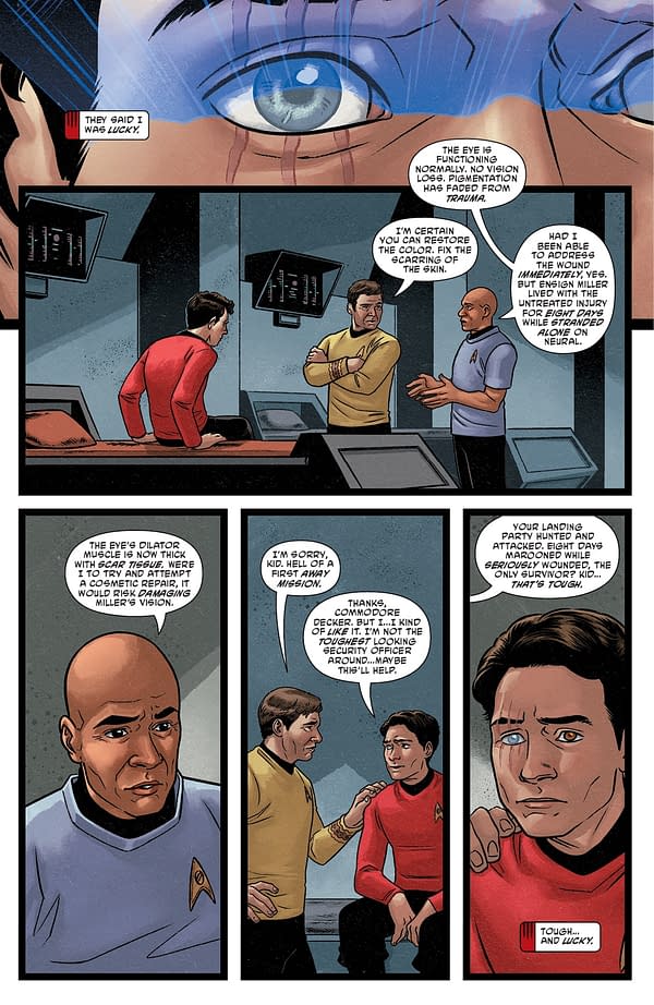 Interior preview page from STAR TREK: RED SHIRTS #1 CHRIS SHEHAN COVER