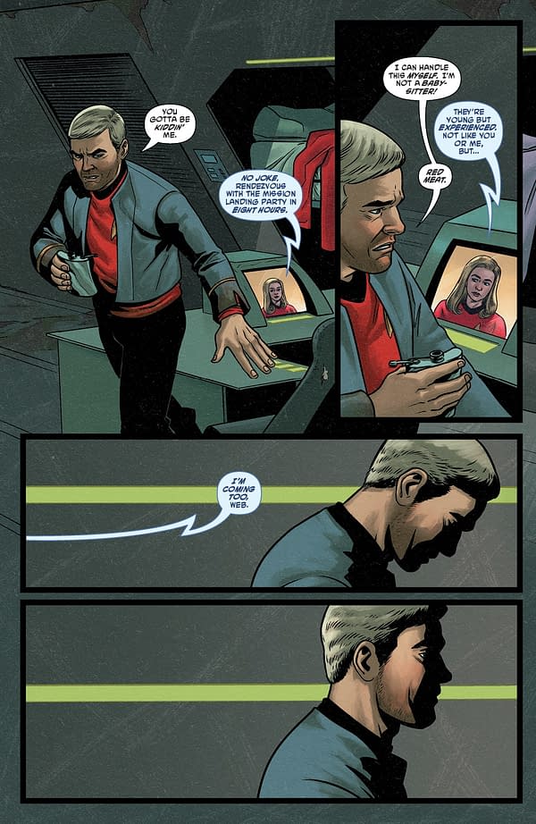 Interior preview page from STAR TREK: RED SHIRTS #1 CHRIS SHEHAN COVER