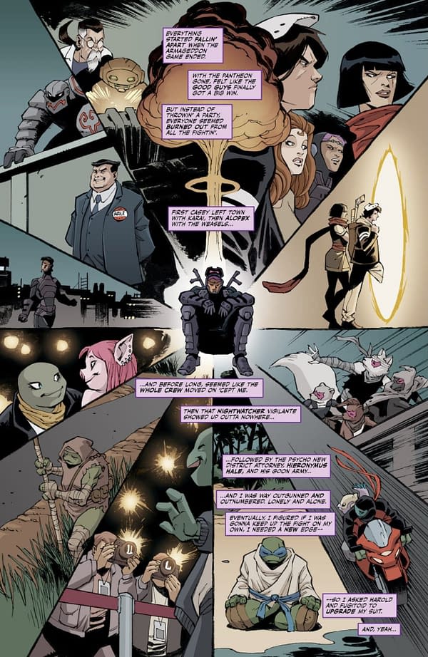 Interior preview page from TEENAGE MUTANT NINJA TURTLES: MUTANT NATION #8 FERO PE COVER