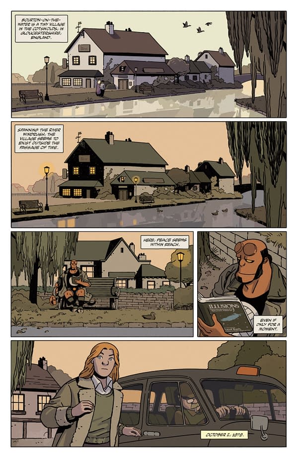 Interior preview page from HELLBOY IN LOVE: THE ART OF FIRE #1 CLEM ROBINS COVER