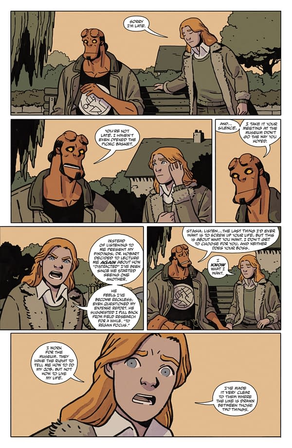 Interior preview page from HELLBOY IN LOVE: THE ART OF FIRE #1 CLEM ROBINS COVER