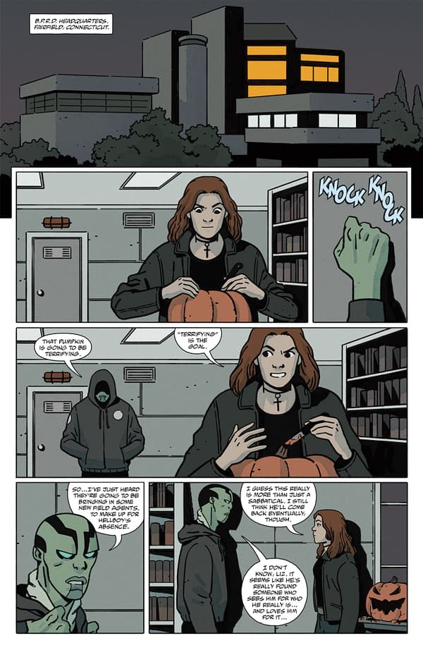 Interior preview page from HELLBOY IN LOVE: THE ART OF FIRE #1 CLEM ROBINS COVER