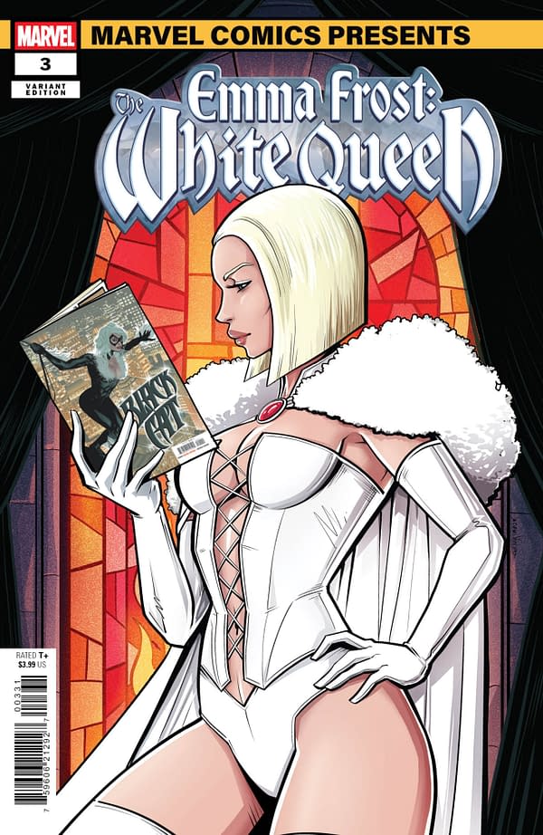Cover image for EMMA FROST: THE WHITE QUEEN #3 LUCIANO VECCHIO MARVEL COMICS PRESENTS VARIANT