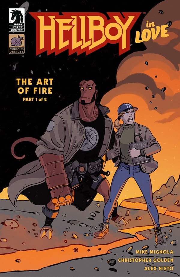 Cover image for HELLBOY IN LOVE: THE ART OF FIRE #1 CLEM ROBINS COVER
