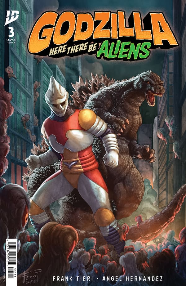 Cover image for GODZILLA: HERE THERE BE ALIENS #3 FERO PE COVER