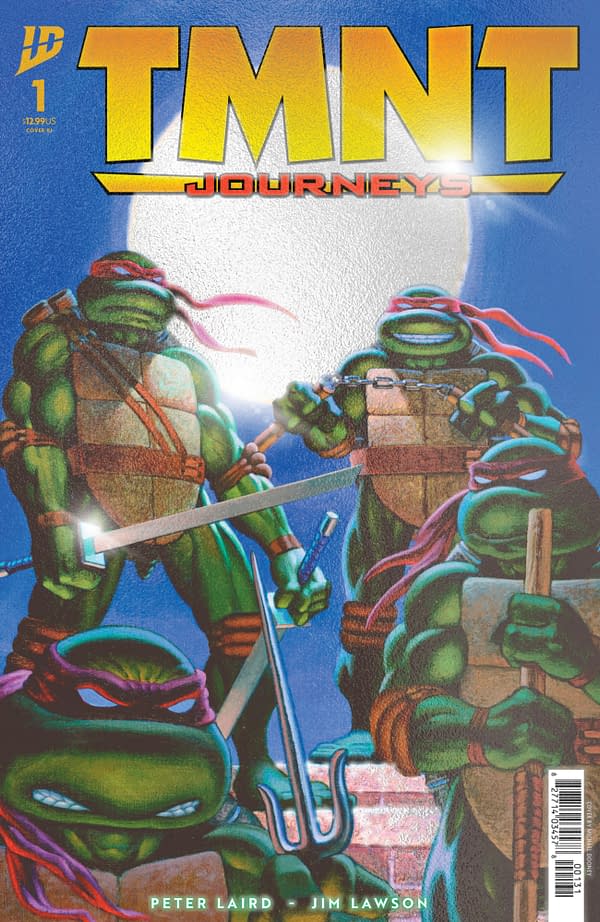 Cover image for TMNT: Journeys #1 Variant RI (10) Foil (Laird & Dooney)