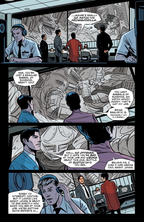 Interior preview page from GODZILLA: HERE THERE BE ALIENS #3 FERO PE COVER
