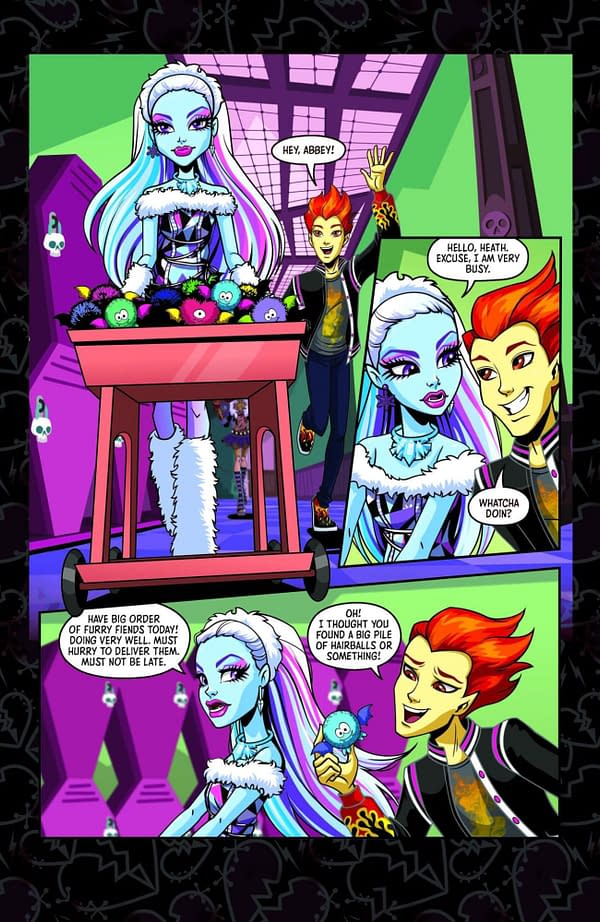 Interior preview page from MONSTER HIGH: PARTY MONSTER #1 TSUUKIYOMO COVER