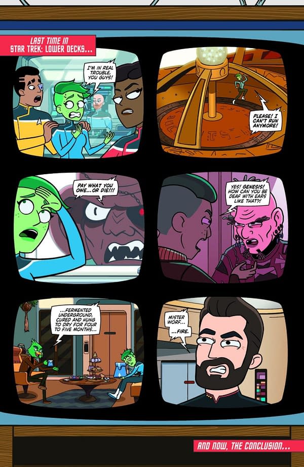 Interior preview page from STAR TREK: LOWER DECKS #10 VERNON SMITH COVER