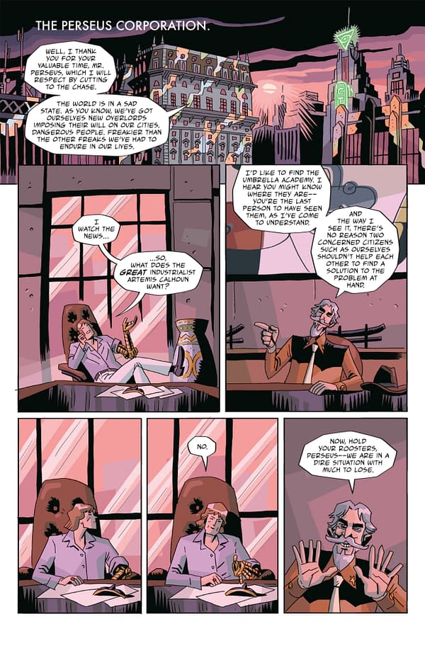 Interior preview page from THE UMBRELLA ACADEMY: PLAN B #3 NATE PIEKOS COVER