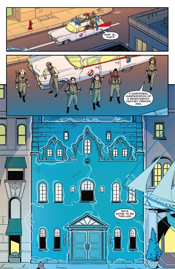 Interior preview page from GHOSTBUSTERS: DEAD MAN'S CHEST #4 JIMMY BETANCOURT COVER