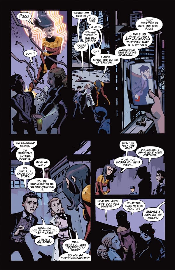 Interior preview page from POWERS 25 #1 JOSHUA REED COVER