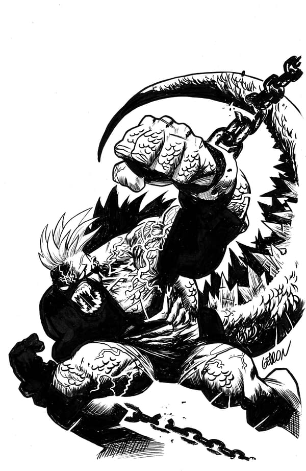 Cover image for Godzilla: Escape the Deadzone [Kai-Sei Era] #2 Variant RI (25) (Gedeon B&W Full Art)