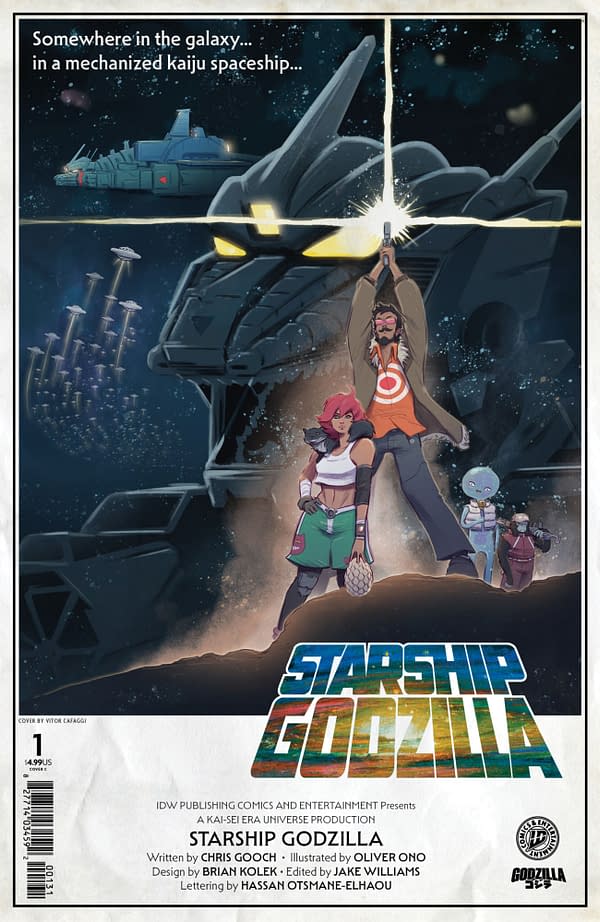Cover image for Starship Godzilla [Kai-Sei Era] #1 Variant C (Cafaggi Movie Homage Cover)