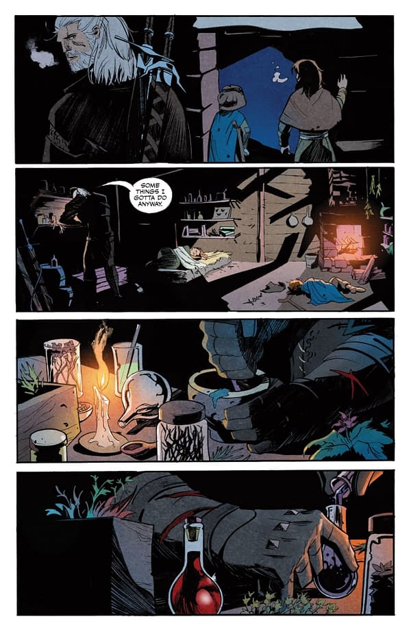 Interior preview page from THE WITCHER: THE BEAR AND THE BUTTERFLY #3 HASSAN OTSMANE-ELHAOU COVER