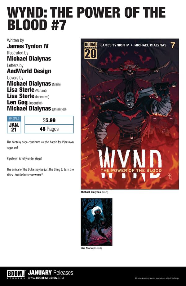 Boom Studios January 2026 Full Solicits And Solicitations