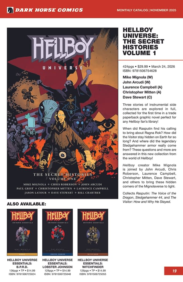 Dark Horse February 2026 Full Solicits And Solicitations