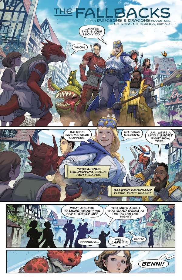 Interior preview page from DUNGEONS & DRAGONS: THE FALLBACKS SERIES 1 #1 RAUL ANGULO COVER