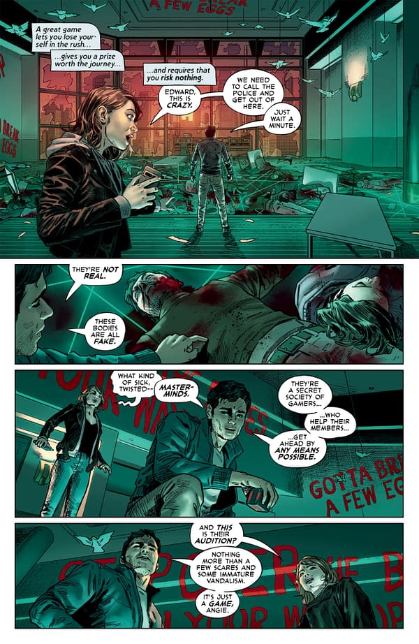 Interior preview page from MASTERMINDS #2 HASSAN OTSMANE-ELHAOU COVER