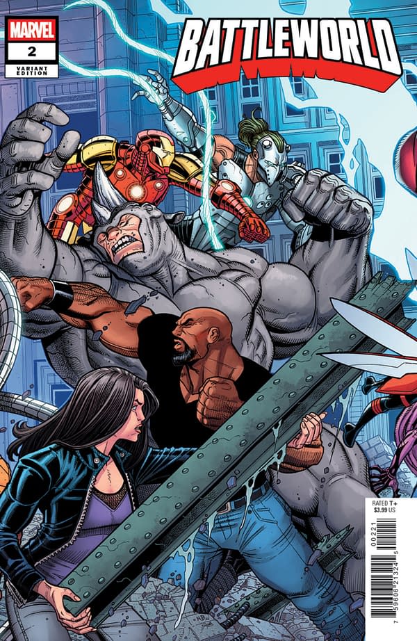 Cover image for BATTLEWORLD #2 NICK BRADSHAW 5-PART CONNECTING VARIANT B