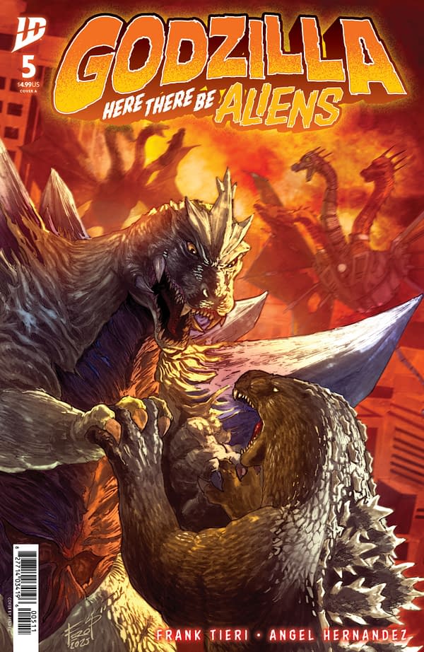 Cover image for GODZILLA: HERE THERE BE ALIENS #5 FERO PE COVER