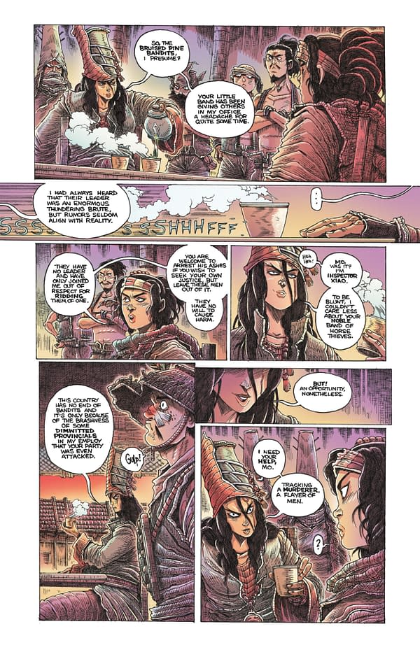 Interior preview page from ORPHAN AND THE FIVE BEASTS: BATH OF BLOOD #2 JAMES STOKOE COVER