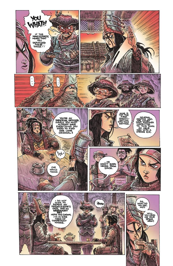 Interior preview page from ORPHAN AND THE FIVE BEASTS: BATH OF BLOOD #2 JAMES STOKOE COVER