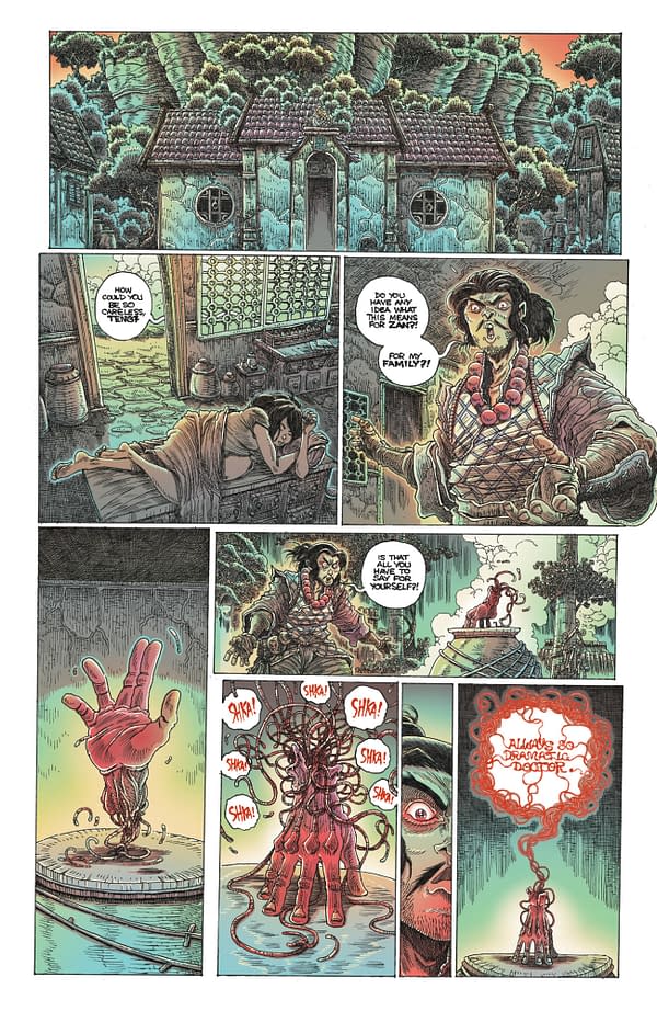 Interior preview page from ORPHAN AND THE FIVE BEASTS: BATH OF BLOOD #2 JAMES STOKOE COVER