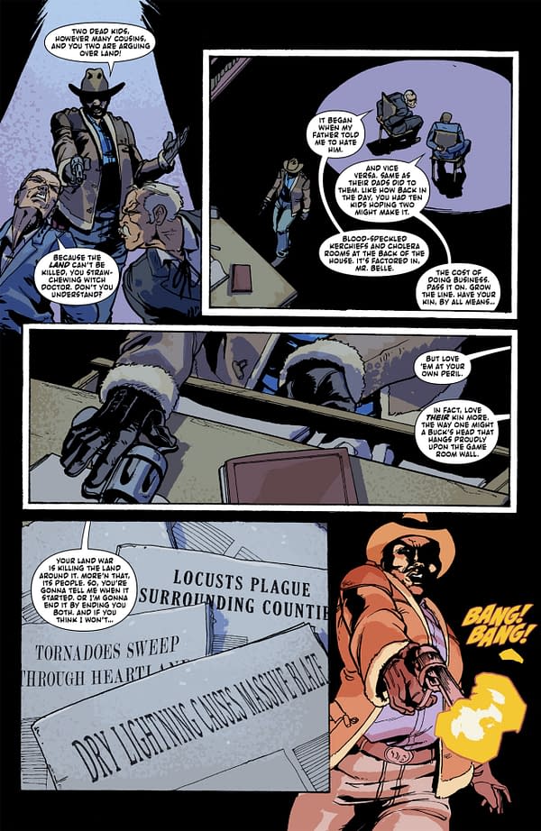 Interior preview page from TEXARCANUM #4 MICHAEL HEISLER COVER