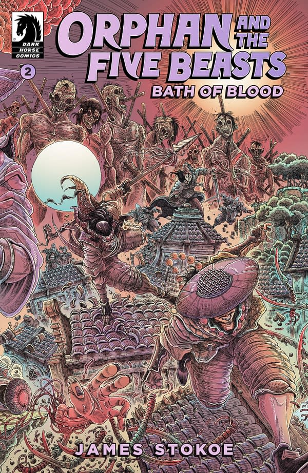Cover image for ORPHAN AND THE FIVE BEASTS: BATH OF BLOOD #2 JAMES STOKOE COVER