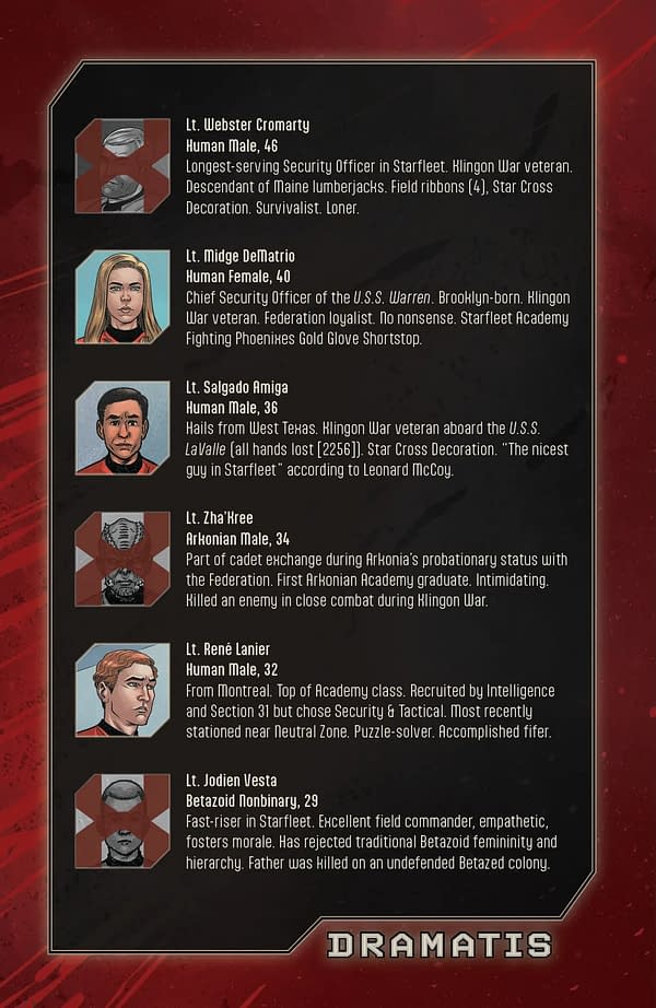 Interior preview page from STAR TREK: RED SHIRTS #4 CHRIS SHEHAN COVER