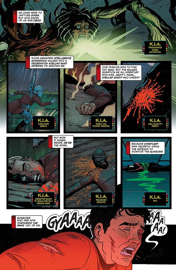 Interior preview page from STAR TREK: RED SHIRTS #4 CHRIS SHEHAN COVER