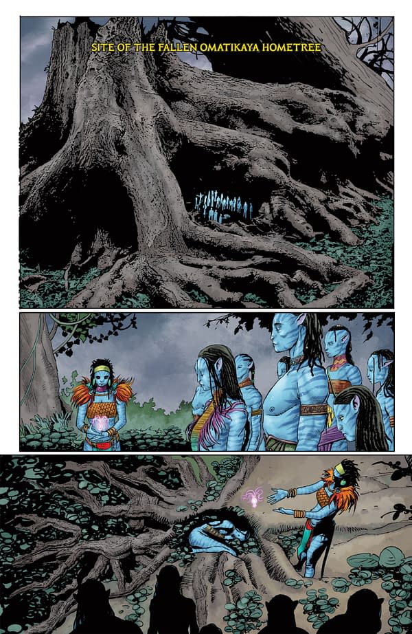 Interior preview page from AVATAR: THE GAP YEAR - TIPPING POINT #2 MICHAEL HEISLER COVER