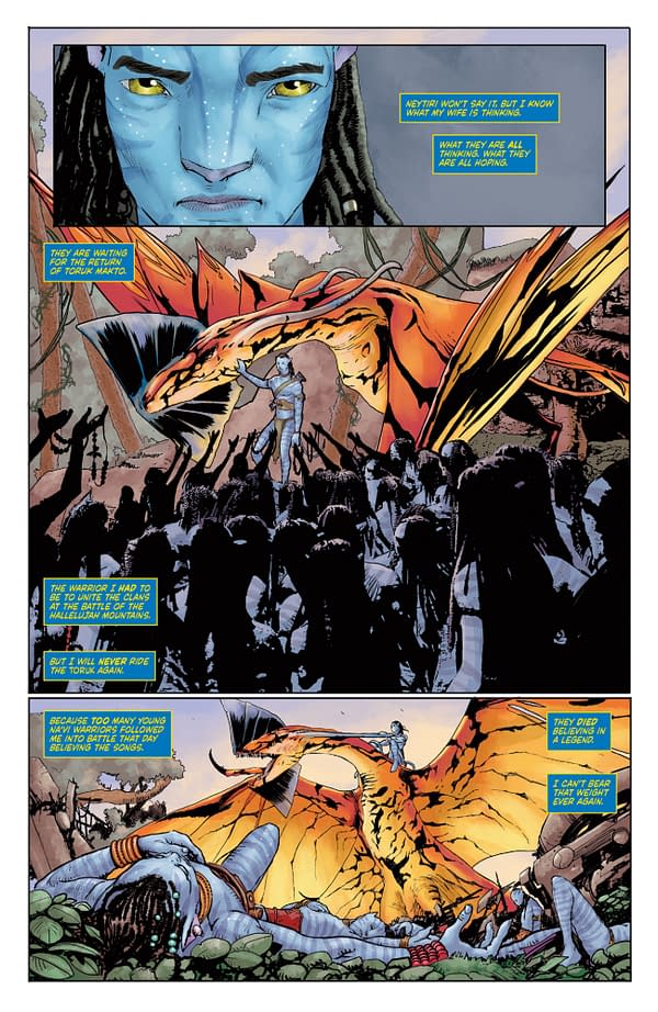 Interior preview page from AVATAR: THE GAP YEAR - TIPPING POINT #2 MICHAEL HEISLER COVER