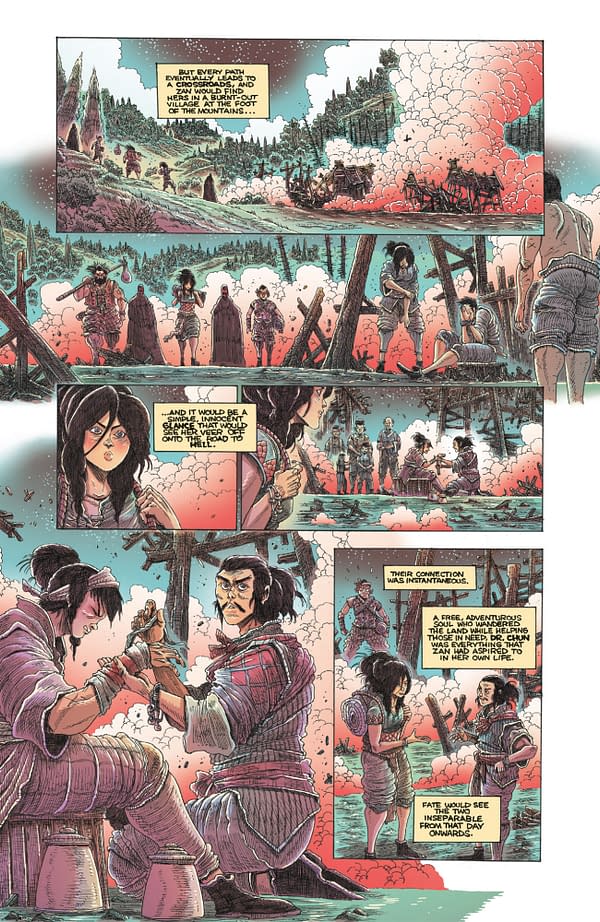 Interior preview page from ORPHAN AND THE FIVE BEASTS: BATH OF BLOOD #3 JAMES STOKOE COVER