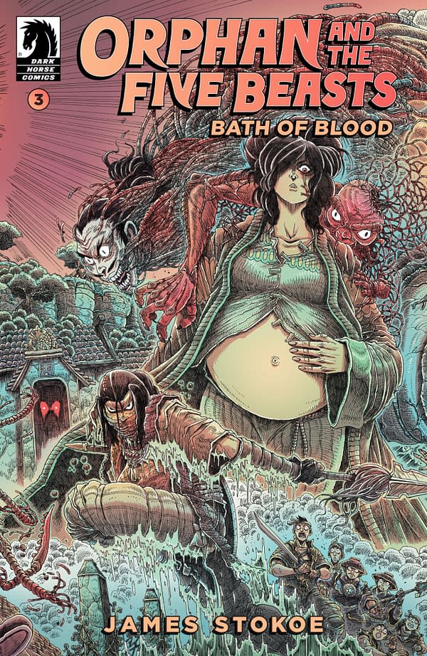 Cover image for ORPHAN AND THE FIVE BEASTS: BATH OF BLOOD #3 JAMES STOKOE COVER