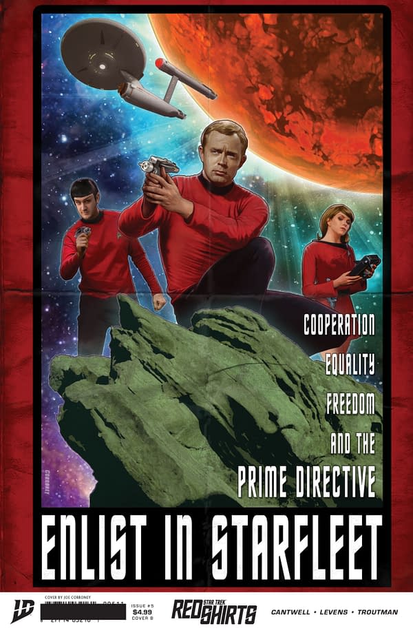 Cover image for Star Trek: Red Shirts #5 Variant B (Corroney Federation Recruitment)