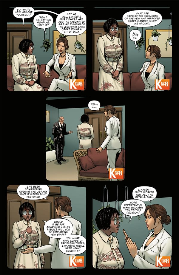 Interior preview page from TOMB RAIDER: SACRED ARTIFACTS #1 EREN ANGIOLINI COVER