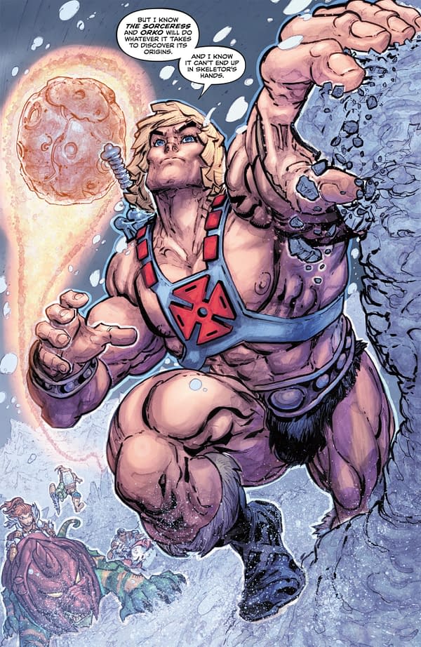 Interior preview page from HE-MAN AND THE MASTERS OF THE UNIVERSE: SWORD OF FLAWS #3 ANDWORLD DESIGN COVER