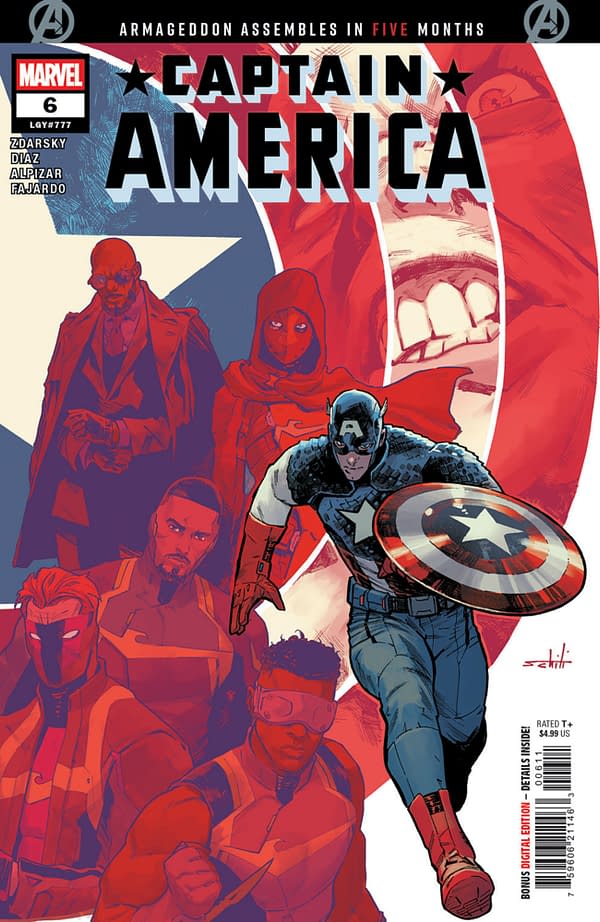 Cover image for CAPTAIN AMERICA #6 BEN HARVEY COVER